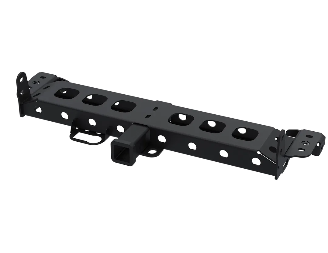 JT0135 – ARTEC INDUST Bumper, Rear High Clearance Design Direct Fit With D-Rings With 2 Inch Receiver Powder Coated B...